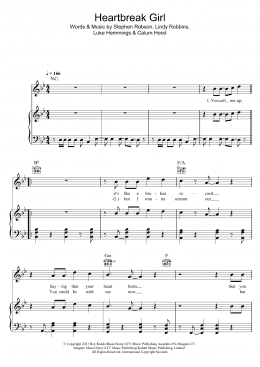 page one of Heartbreak Girl (Piano, Vocal & Guitar Chords)