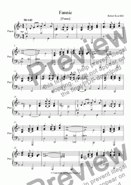 page one of Fannie [Piano]