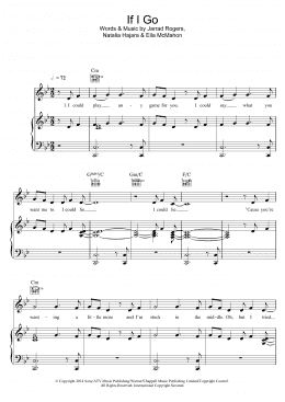 page one of If I Go (Piano, Vocal & Guitar Chords)