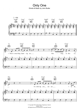 page one of Only One (Piano, Vocal & Guitar Chords)