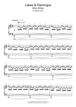page one of Lakes & Flamingos (Piano Solo)