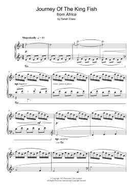 page one of Journey Of The King Fish (from 'Africa') (Piano Solo)