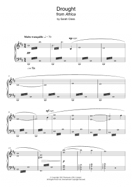page one of Drought (from 'Africa') (Piano Solo)
