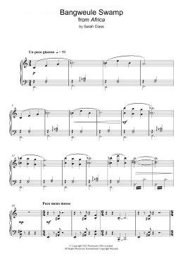 page one of Bangweule Swamp (from 'Africa') (Piano Solo)