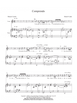 page one of Comprendo (Piano & Vocal)