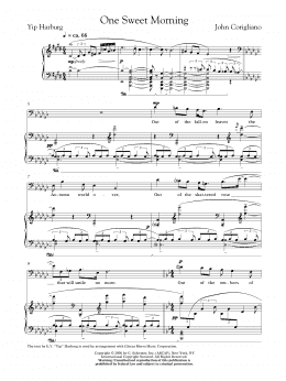 page one of One Sweet Morning (male voice) (Piano & Vocal)