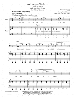 page one of As Long As We Live (baritone and piano) (Piano & Vocal)