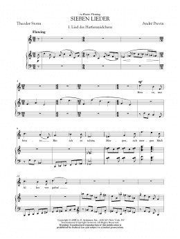 page one of Sieben Lieder (Piano & Vocal)