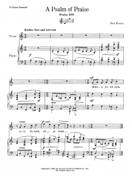 page one of Psalm Of Praise (Psalm 100) (Piano & Vocal)