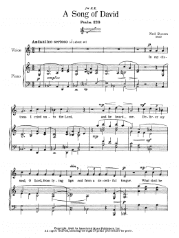 page one of Song Of David (Psalm 120) (Piano & Vocal)