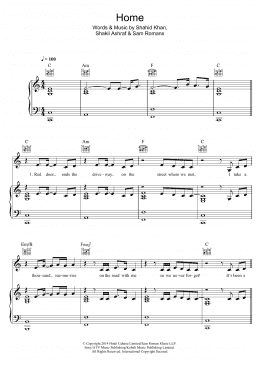 page one of Home (feat. Sam Romans) (Piano, Vocal & Guitar Chords)