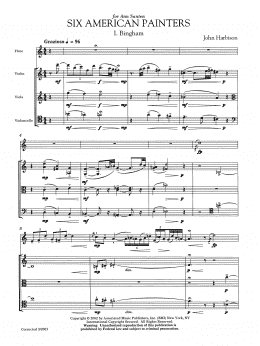 page one of Six American Painters (flute version) (Performance Ensemble)