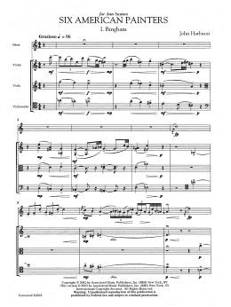 page one of Six American Painters (oboe version) (Performance Ensemble)