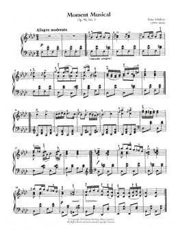 page one of Moment Musical (Piano Solo)