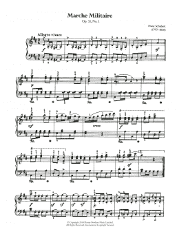 page one of Marche Militaire (Piano Solo)