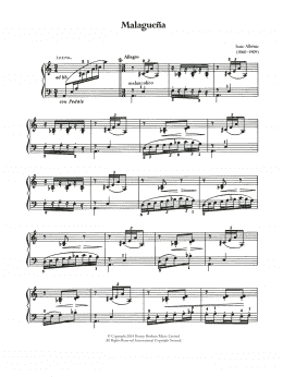 page one of Malaguena (Piano Solo)
