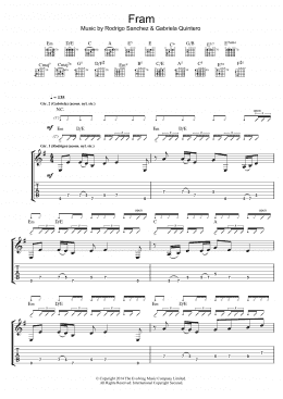 page one of FRAM (Guitar Tab)