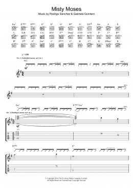 page one of Misty Moses (Guitar Tab)