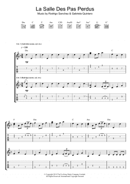 page one of La Salle Des Pas Perdus (Guitar Tab)