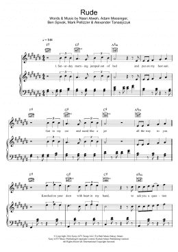 page one of Rude (Piano, Vocal & Guitar Chords)
