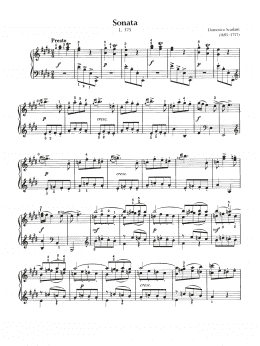 page one of Sonata, L. 375 (Piano Solo)