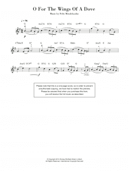 page one of O For The Wings Of A Dove (Violin Solo)
