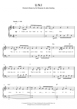 page one of U.N.I. (Beginner Piano (Abridged))