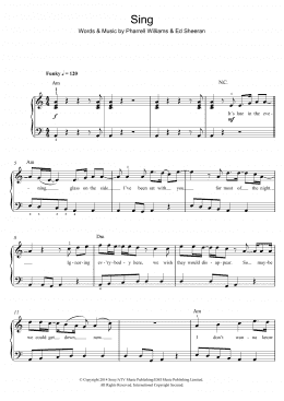 page one of Sing (Beginner Piano (Abridged))
