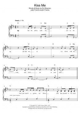page one of Kiss Me (Beginner Piano (Abridged))
