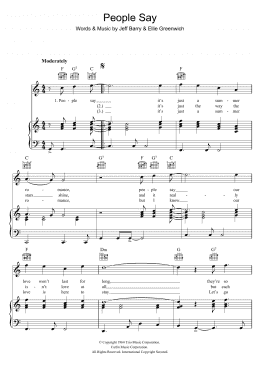 page one of People Say (Piano, Vocal & Guitar Chords)