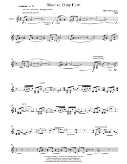 page one of Dissolve, O My Heart (Violin Solo)