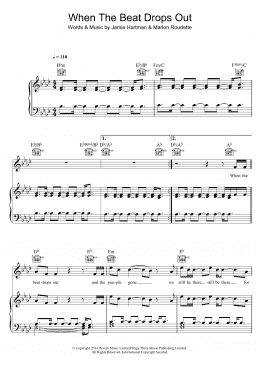 page one of When The Beat Drops Out (Piano, Vocal & Guitar Chords)