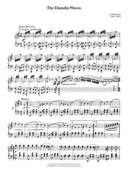 page one of Danube Waves (Piano Solo)