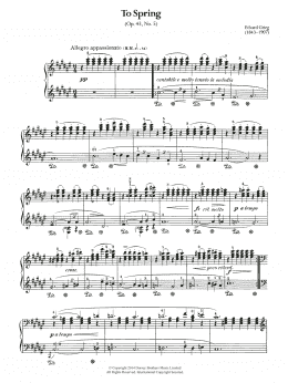 page one of To Spring, Op.43 No.5 (Piano Solo)
