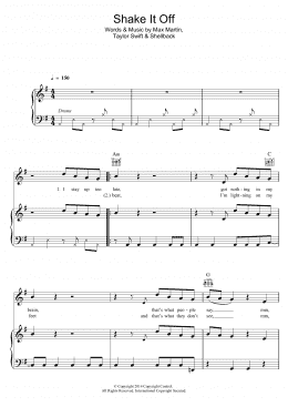page one of Shake It Off (Piano, Vocal & Guitar Chords (Right-Hand Melody))