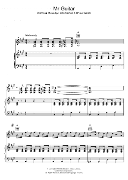 page one of Mr Guitar (Piano, Vocal & Guitar Chords)