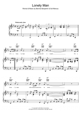 page one of Lonely Man (Piano, Vocal & Guitar Chords)
