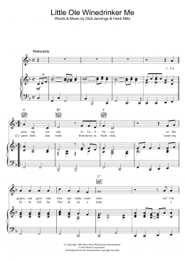 page one of Little Ole Winedrinker Me (Piano, Vocal & Guitar Chords)