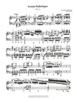 page one of Sonata Pathetique, Op.13 (1st-3rd Movements) (Piano Solo)