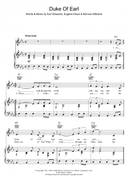 page one of Duke Of Earl (Piano, Vocal & Guitar Chords (Right-Hand Melody))