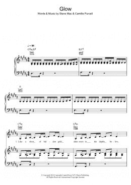 page one of Glow (Piano, Vocal & Guitar Chords)