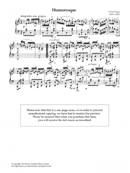 page one of Humoresque (Piano Solo)