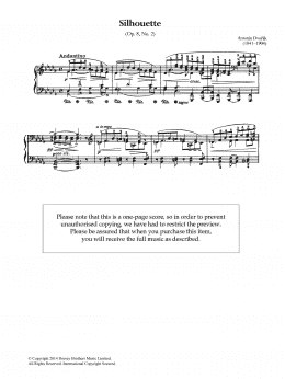 page one of Silhouette, Op.8 No.2 (Piano Solo)
