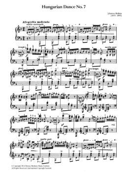 page one of Hungarian Dance No.7 (Piano Solo)