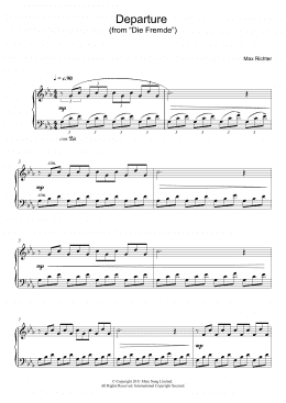page one of Departure (from "Die Fremde") (Piano Solo)
