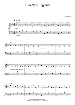 page one of H In New England (Piano Solo)