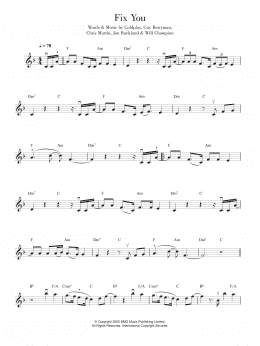page one of Fix You (Violin Solo)