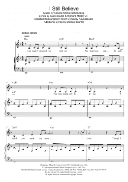 page one of I Still Believe (from Miss Saigon) (Piano & Vocal)