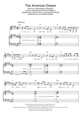 page one of The American Dream (from Miss Saigon) (Piano & Vocal)