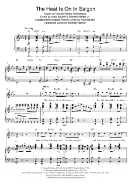 page one of The Heat Is On In Saigon (from Miss Saigon) (Piano & Vocal)